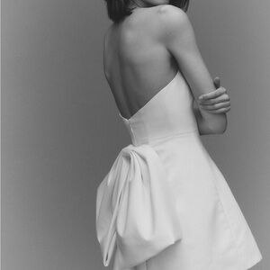 Sachin & Babi Grace Strapless Back- Bow Dress